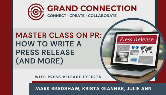 Master Class: How to Write a Press Release! (and more) | May 26, 2022