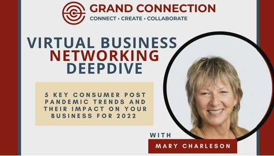 5 Key Consumer Post Pandemic Trends and Their Impact on YOUR Business for 2022 Deep Dive With Mary Charleson | Dec 1, 2021