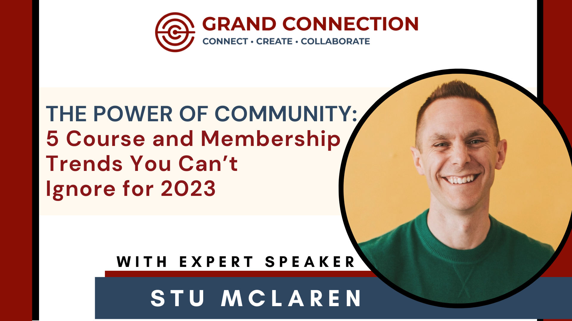 The Power of Community: Five Course and Membership Trends You Can’t Ignore for 2023 With Stu McLaren | March 16, 2023