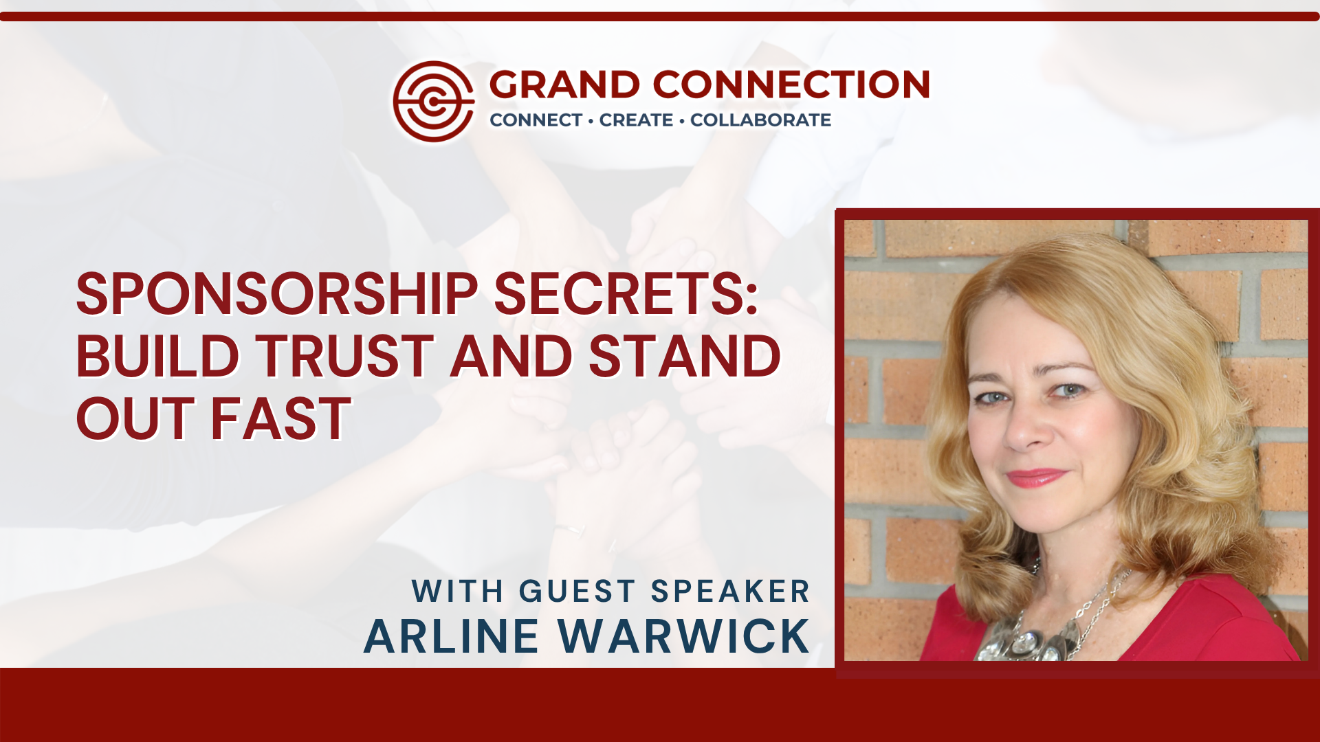 Sponsorship Secrets: Build Trust and Stand Out Fast With Arline Warwick at GC Member Mingle | Oct 1, 2025